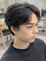 フィフス 原宿(fifth) 原宿フェザーパーマニュアンスパーマメンズカットセンターパート