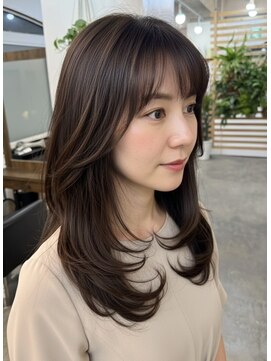 大人レイヤーカット/シャギー/前髪あり/30代40代50代