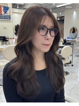 シェノン サントル(CHAINON CENTRE) 梅田/黒髪/クラゲヘアー/オリーブグレー/小顔/ココアベージュ