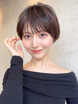 ダム(DaM) ナチュラルボブ前髪ありイメチェン20代30代40代ショートボブ