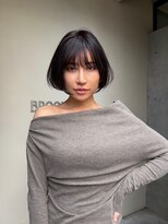 ブルックス&nbsp;ミニボブ　シースルーバング　前髪　内巻きボブ　ひし形ボブ