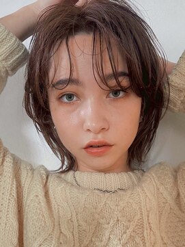  fit stand 千葉/ショートボブ/カット/パーマ/ダブルカラー/トリートメント/縮毛矯正 イメチェン/ピンクベージュ/アンブレラカラー[千葉]