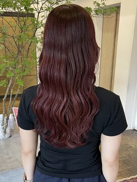 ヘアーアイスカルテット(HAIR ICI QUARTET) 春カラー×夏カラーレッドで垢抜け韓国風レイヤー