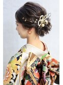 成人式　卒業式ヘアセット　博多着物着付け