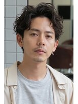 リアンメンズ 青山 表参道(Liun men's)&nbsp;メンズショート　ショートセンターパート　サーフカールパーマ