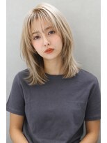 ブランニュー オーバー 難波店(Brandnew over)&nbsp;【Brandnew】レイヤーカット_レイヤーボブ_ミルクティーベージュ