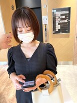 カミエ(kamie)&nbsp;透け感のあるブラウンボブ×丁寧なカット