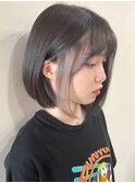 インナーカラー ホワイト ボブ