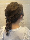 ヘアセット◎紐アレンジ