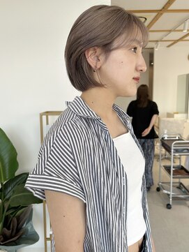 コト 福井大和田店(coto) 福井　大和田　ミルクティーグレージュ　ハイトーンボブ　20代