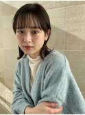 ボブレイヤー・ベージュ・顔周りカット・銀座日比谷20代30代