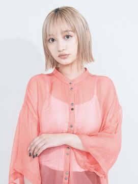 オンク 新宿(onk) 黒髪/グレーベージュ/レイヤーロング/前髪パーマ[新宿駅]