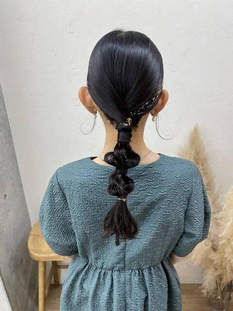 箔付きタイトヘアアレンジ/大宮東口タイトヘアアレンジ