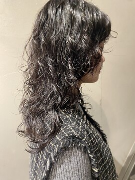 フェンヘアーアイス 中目黒(Fen.hair ici) モテ髪ダークアッシュこなれミディデジタルパーマ大人