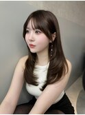 韓国ヘア/韓国レイヤー/ワンカール/髪質改善/チョコレート/暗髪