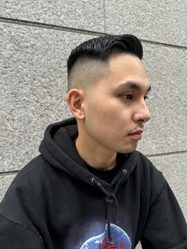 レンゲン(LENGEN) 束感刈り上げビジネス七三ツーブロックアップバングtjg