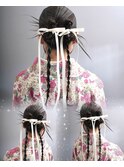 卒業式成人式袴振り袖着物ヘアセットヘアアレンジカチモリy2k