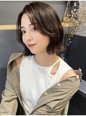 花田/外ハネボブイメチェンくびれヘア下北沢オリーブグレージュ