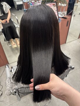 キャラハーフ 池袋東口店(KYARA HALF) 【RUI】艶感ブラック/地毛風/縮毛矯正/質感再生