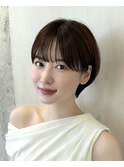 〔岩田莉奈〕ハイライトで白髪ぼかし★くびれショートボブ　新宿