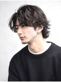 シャドウパーマ波巻きスパイラルパーマメンズマッシュパーマ