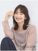 ミディアムレイヤーカットココアベージュチョコレートブラウン