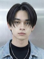 ノラキチジョウジ(NORA KICHIJOJI)&nbsp;黒髪韓国マッシュ毛流れセンターパートダウンパーマアップバング