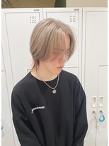チェレ ブラン 堺東店(Chere brun) メンズダブルカラー・センターパート・ミルクティーベージュ