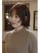 サンクス イース(SANKS . iisuu)&nbsp;レイヤーボブ×チャコールブラウン