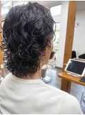 メンズパーマ　ウルフスタイル
