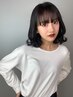【艶バング】ポイント縮毛矯正(前髪)+カット+カラー+フローディアTR