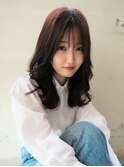 #モテ髪#似合わせ#前髪カット#ミディアムヘア#ピンクブラウン