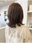 福山市美容室Caary人気 秋バージョン透明感ベージュ艶カラー