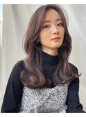 10代20代30代40代 大人可愛い韓国ヘア 顔回りレイヤー