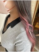 ロングヘアにも◎コントラストインナーカラーが可愛い☆