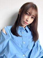 アム(amu)&nbsp;顔まわりレイヤー/ミディアムストレート/レイヤーミディアム