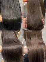 サイン 渋谷(SIGN) 韓国ヘアーハッシュカットレイヤーカットグレージュブリーチ無し