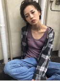 ショート×ダークアッシュ