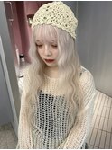 くびれヘア/アプリコットオレンジ/夏のヘアアレンジ/梅田
