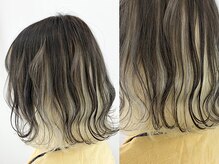 《陰影のあるアッシュと、透けるホワイトのコントラスト》