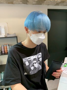 ペレ 原宿(PELE) ダブルカラー/ケアブリーチ/羽エクステ/原宿