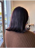 艶ショコラブラウンの大人美人ボブ