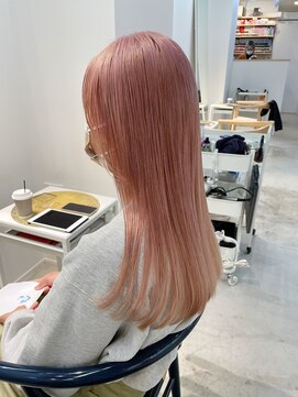  fit stand 千葉/ショートボブ/カット/パーマ/ダブルカラー/トリートメント/縮毛矯正 イメチェン/ピンクベージュ/アンブレラカラー[千葉]