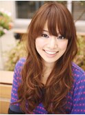 しなやか無雑作束感ツヤミックスパーマの愛されニュアンスロング