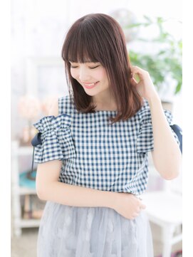 ヘアアンドビューティー ミック(Hair & Beauty miq) 表情やわらか☆好感度大のラブストレートセミディb