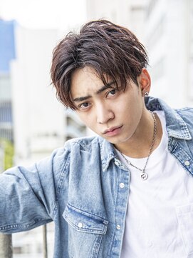 アイヴィ 表参道(IVY) 小久保styleオーシャンブルーセンターパートニュアンスマッシュ