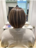 ボブ×バレイヤージュ