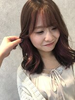 ジーナ セントラル銀座(Zina)&nbsp;インナーカラー＊くびれヘア＊ペールピンク【ZinaCENTRAL】