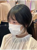 韓国風　顔周りカット　銀座