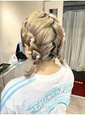 *編みこみツインアレンジ*